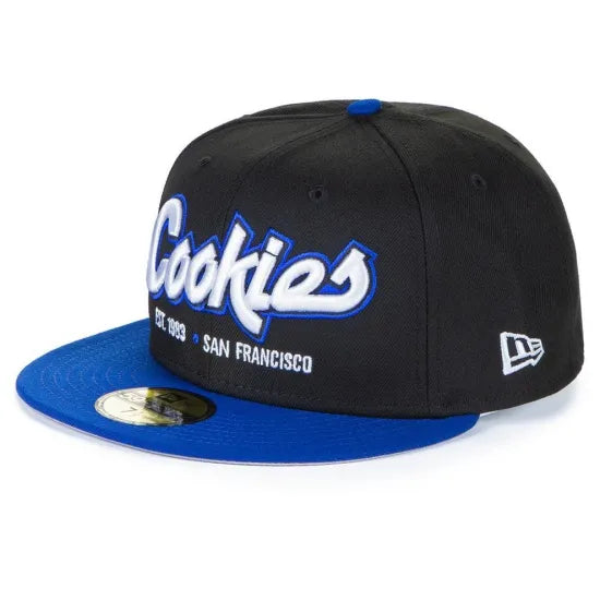 Cookies クッキーズ X NEW ERA FITTED 59FIFTY HARDWOOD CLASSIC CAP キャップ ブラック&ロイヤルブルー