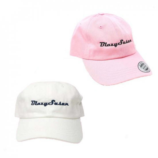 Blazy Susan ブレイジースーザン Dad Hat Cap キャップ ピンク/ホワイト