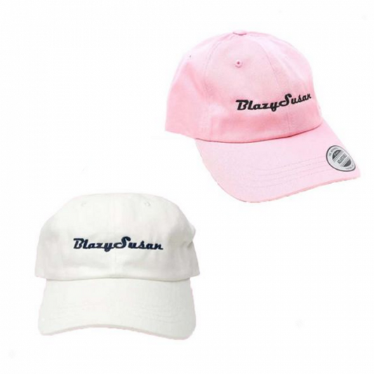Blazy Susan ブレイジースーザン Dad Hat Cap キャップ ピンク/ホワイト