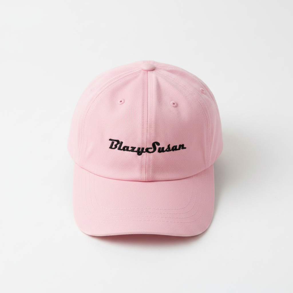 Blazy Susan ブレイジースーザン Dad Hat Cap キャップ ピンク/ホワイト
