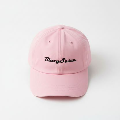 Blazy Susan ブレイジースーザン Dad Hat Cap キャップ ピンク/ホワイト