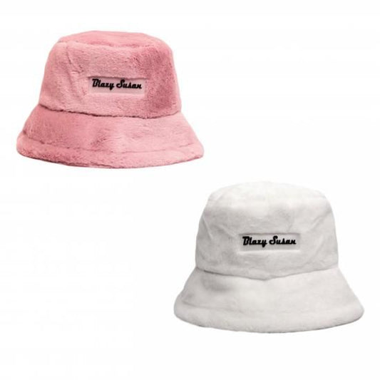 Blazy Susan ブレイジースーザン Fuzzy Bucket Hat ハット ピンク/ホワイト
