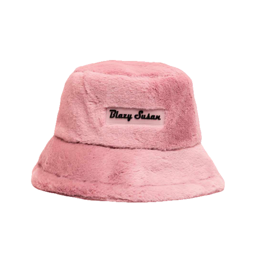 Blazy Susan ブレイジースーザン Fuzzy Bucket Hat ハット ピンク/ホワイト