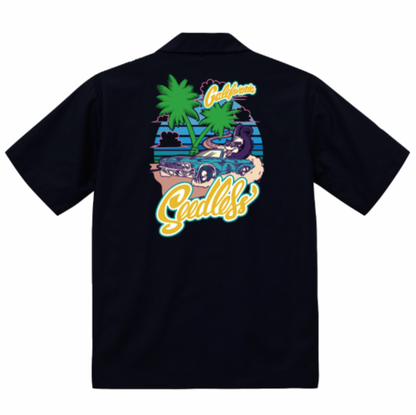 seedleSs シードレス skunk and drive open shirts Black オープンカラーシャツ ブラック