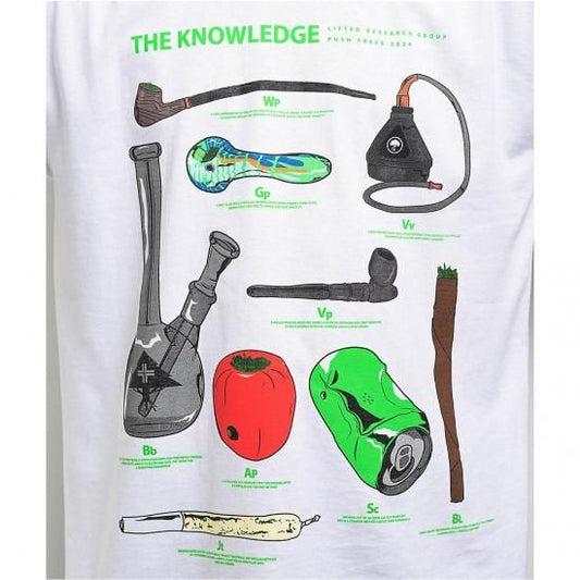 LRG エルアールジーx Push Treesプッシュ・ツリー The Knowledge White T-Shirt Tシャツ ホワイト