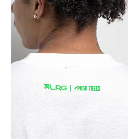 LRG エルアールジーx Push Treesプッシュ・ツリー The Knowledge White T-Shirt Tシャツ ホワイト