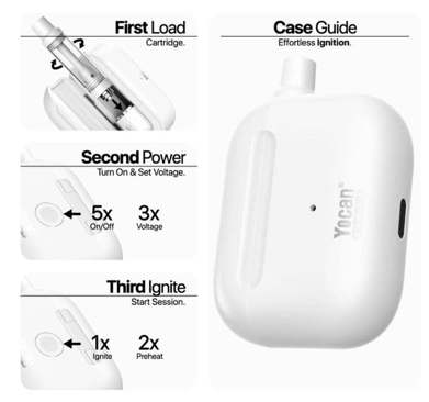 Yocan ヨーキャン Black Case Cartridge Battery 510 ベポライザー バッテリー