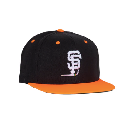 Porous Walker ポーラスウォーカー SF PUFFSMOKE HAT キャップ ブラックxオレンジ