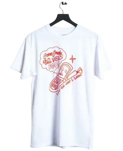 VIBES バイブス 1-800 WHAT I SMOKE SHORT SLEEVE TEE ホワイト Tシャツ