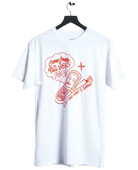 VIBES バイブス 1-800 WHAT I SMOKE SHORT SLEEVE TEE ホワイト Tシャツ