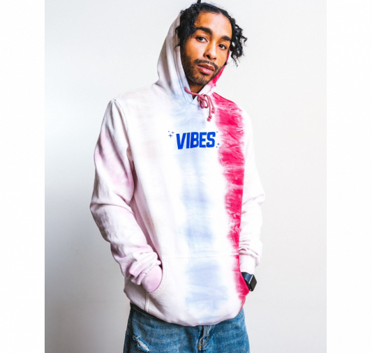 VIBES バイブス VIBE TRIBE STRIPED TIE DYE HOODIE フーディーパーカー