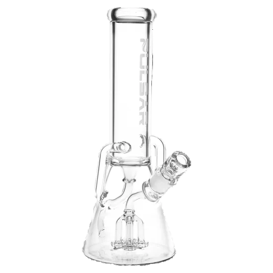 PULSAR パルサー Quad-Arm Mini Circ Perc Glass Recycler Beaker Water Pipe 水パイプ