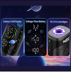 Yocan ヨーキャン 510カートリッジ用Vape "KODO STAR"Galaxy Full Display ベポライザー