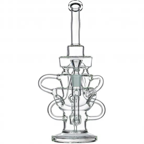 Glass Water Pipe Recycler Bubbler Hookahs 14mm バブラー #GBR