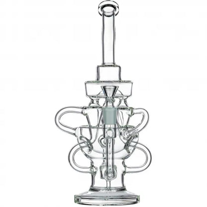 Glass Water Pipe Recycler Bubbler Hookahs 14mm バブラー #GBR