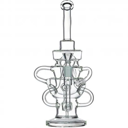 Glass Water Pipe Recycler Bubbler Hookahs 14mm バブラー #GBR