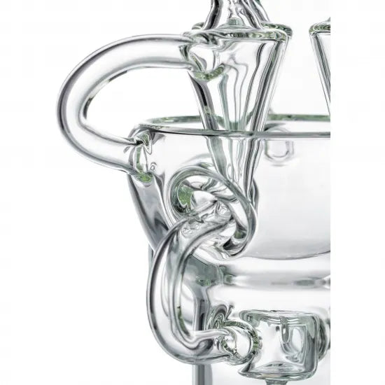 Glass Water Pipe Recycler Bubbler Hookahs 14mm バブラー #GBR