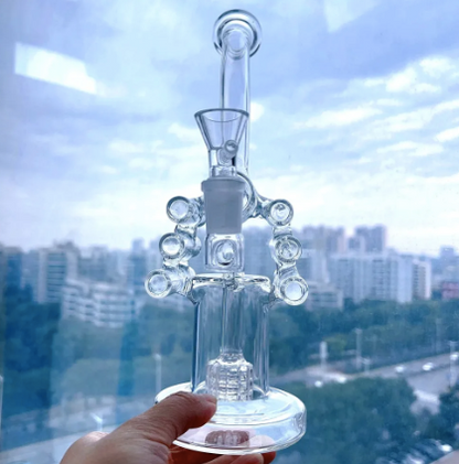 Matrix Perc Glass Water Pipe Recycler Hookah Pipe バブラー #MPG