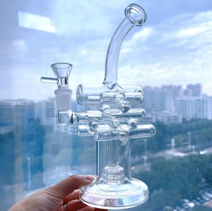 Matrix Perc Glass Water Pipe Recycler Hookah Pipe バブラー #MPG