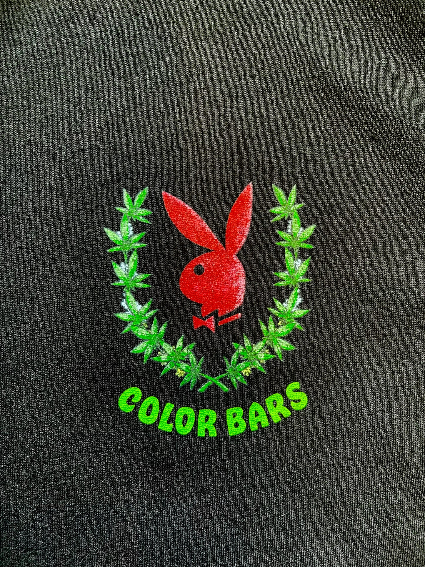 COLOR BARS カラーバーズ x PLAY BOY プレイボーイ Flower Girl Tee Tシャツ ブラック
