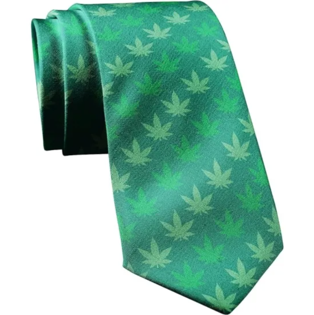 Crazy Dog Pot Leaves Neckties We○d Funny Ties ネクタイ