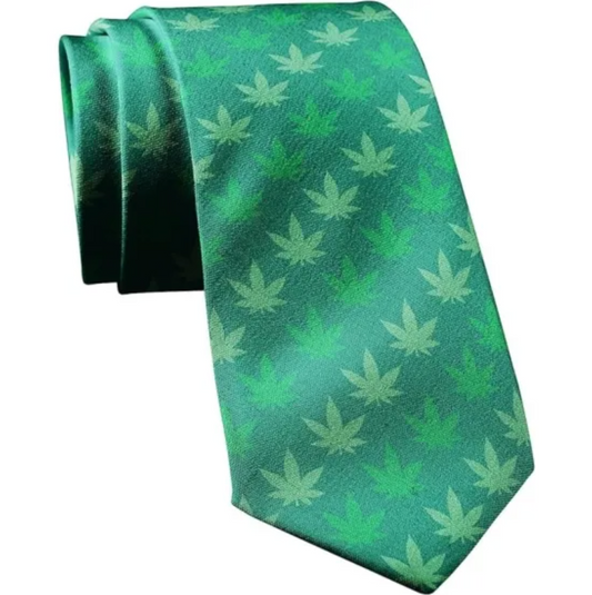 Crazy Dog Pot Leaves Neckties We○d Funny Ties ネクタイ