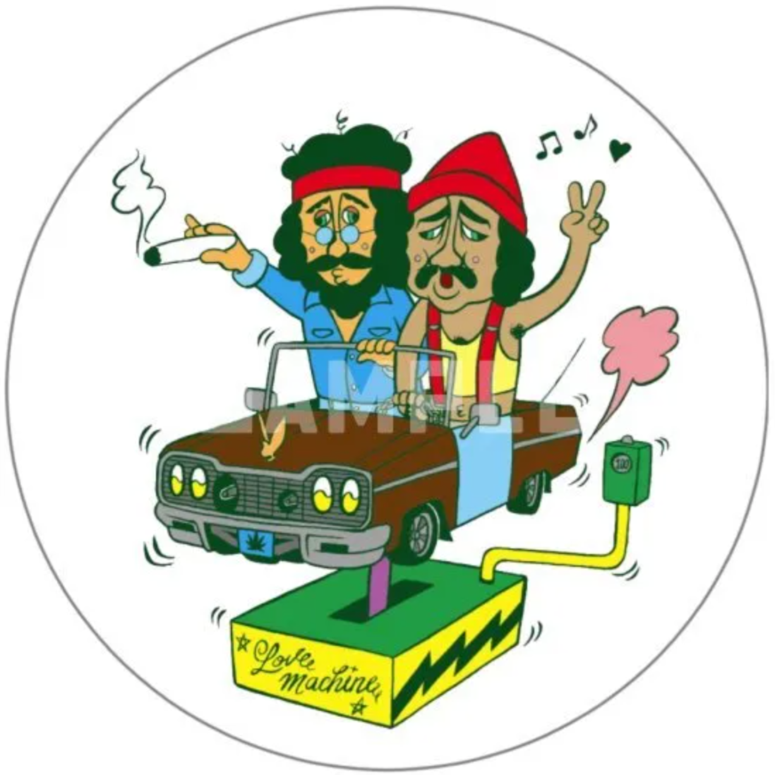 HOTBOX SESSIONS ホットボックスセッションズ "love machine" ステッカー sticker