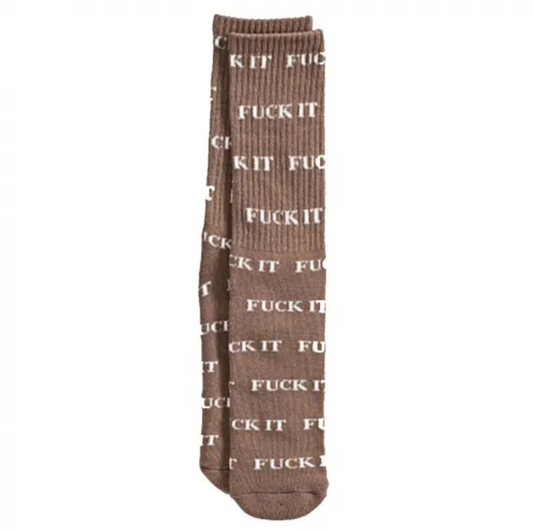 HUF ハフ Natural Crew Socks ソックス ブラウン #1