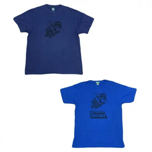 HOTBOX SESSIONS  ホットボックスセッションズ "SUPER LARIO BROS"  by GUL PEPSH Tシャツ ブルー/ネイビー