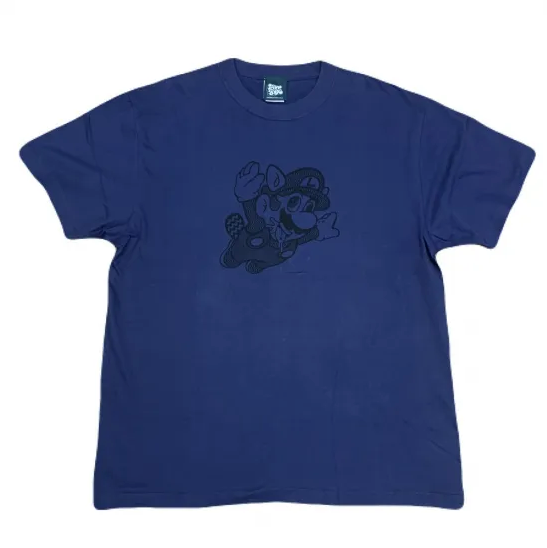 HOTBOX SESSIONS  ホットボックスセッションズ "SUPER LARIO BROS"  by GUL PEPSH Tシャツ ブルー/ネイビー