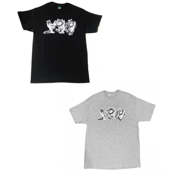 HOTBOXSESSIONS ホットボックスセッションズ "WILDTHINGS" Tシャツ グレー/ネイビー