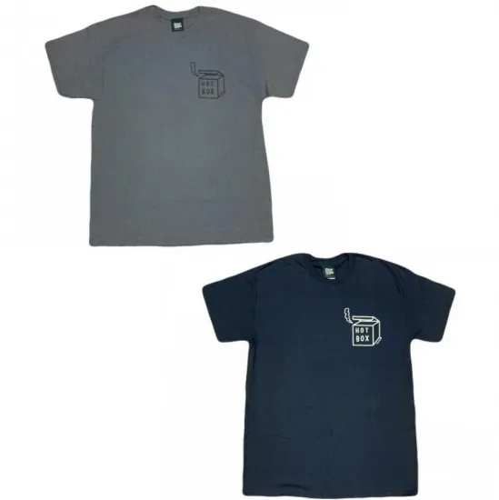 HOTBOXSESSIONS ホットボックスセッションズ "2BOX " Tシャツ ヘザーブルー/ネイビー