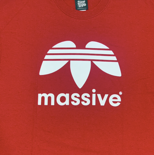HOTBOX SESSIONS ホットボックスセッションズ "MASSIVE "  Tシャツ ブラック/レッド