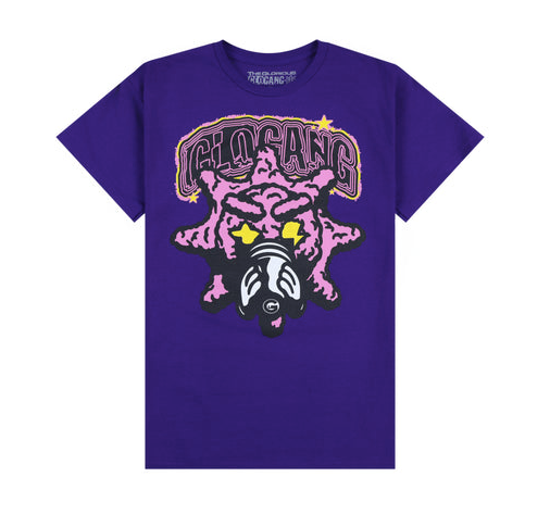 Glo Gang グロギャング 
Glo Brain Tee (Purple/Black) Tシャツ