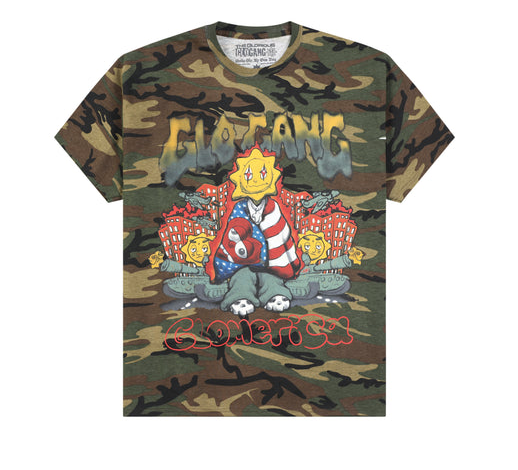 Glo Gang グロギャング 
American Glory Tee (Camo/Black) Tシャツ