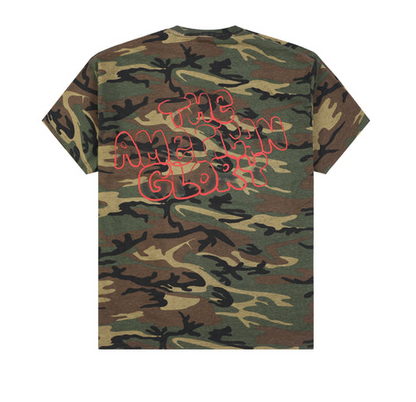Glo Gang グロギャング 
American Glory Tee (Camo/Black) Tシャツ