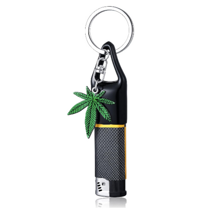 W○ed Keychain with Lighter Holder リーフキーチェーン付きライターホルダー