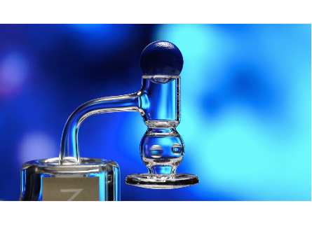 SPACE KING スペースキング Fully Fused Round Blender Terp Slurper (Light Blue) ガラスバンガー＆バンガーキャップ