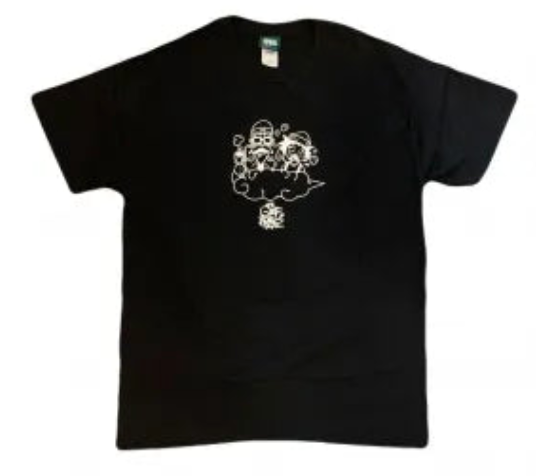 HOTBOX SESSIONS ホットボックスセッションズ "GOOF BALLZ"  by Casper Tシャツ  ホワイト/ネイビー/オレンジ