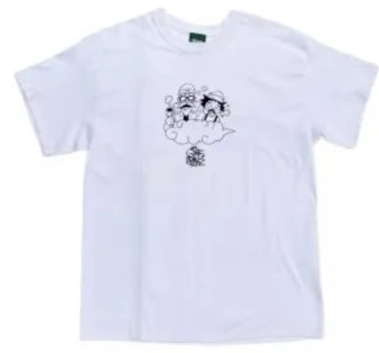 HOTBOX SESSIONS ホットボックスセッションズ "GOOF BALLZ"  by Casper Tシャツ  ホワイト/ネイビー/オレンジ