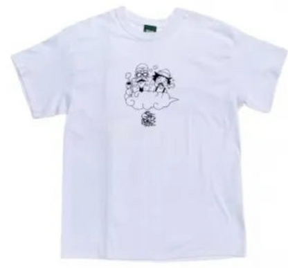 HOTBOX SESSIONS ホットボックスセッションズ "GOOF BALLZ"  by Casper Tシャツ  ホワイト/ネイビー/オレンジ