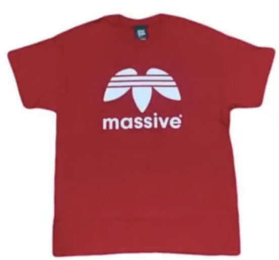 HOTBOX SESSIONS ホットボックスセッションズ "MASSIVE "  Tシャツ ブラック/レッド