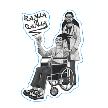 HOTBOX SESSIONS ホットボックスセッションズ "KANJAniGANJA" (L/XL) ステッカー sticker