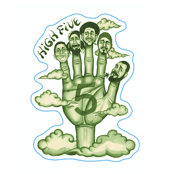 HOTBOX SESSIONS ホットボックスセッションズ "HiGH FiVE" (L/XL) ステッカー sticker