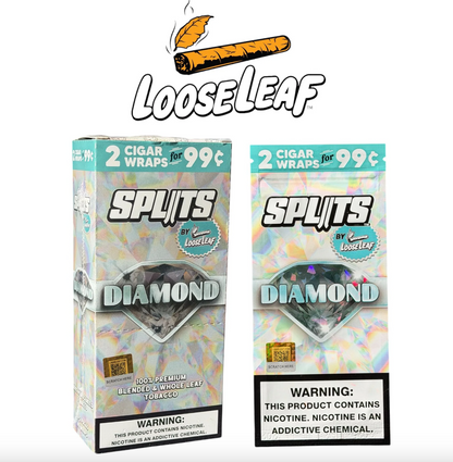 Loose Leaf ルーズリーフ SPLITS DIAMOND Blunt Wraps ブラント(2枚入り)