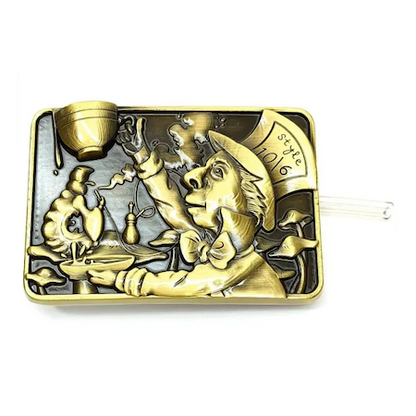 NOS 2017 Chameleon Mad Hatter Alice in Wonderland Belt Buckle Hidden Pipe in Box ベルトバックル