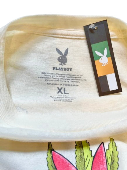 COLOR BARS カラーバーズ x PLAY BOY プレイボーイJamaica Spade Tee Tシャツ クリーム