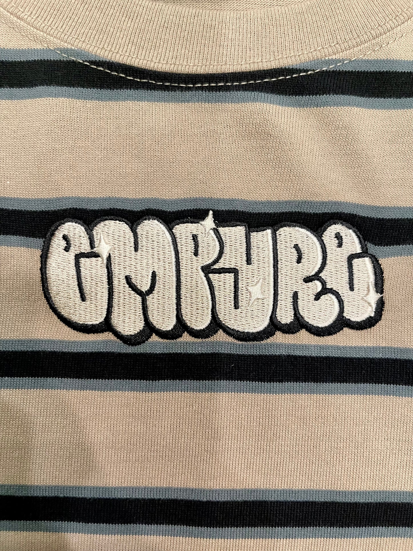 Empyre エンパイア Logan Stripe Beige & Black LONG SLEEVE TEE L/S ロングTシャツ ベージュ