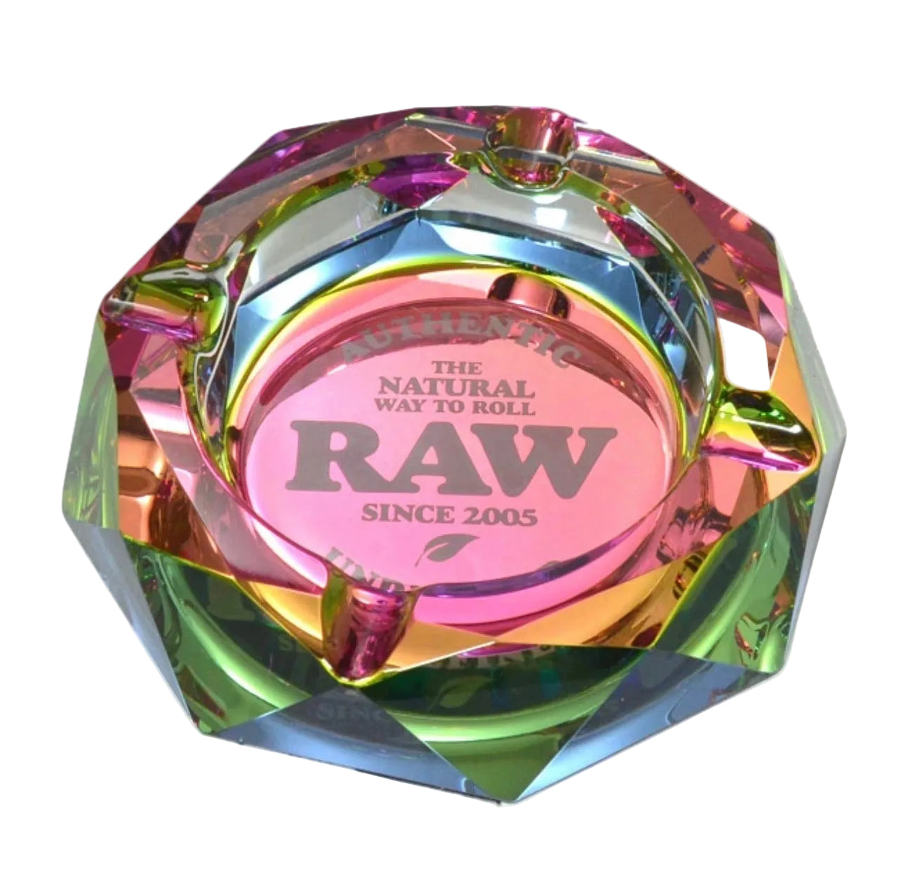 RAW ロウ Rainbow Crystal Glass Ashtray ガラス灰皿