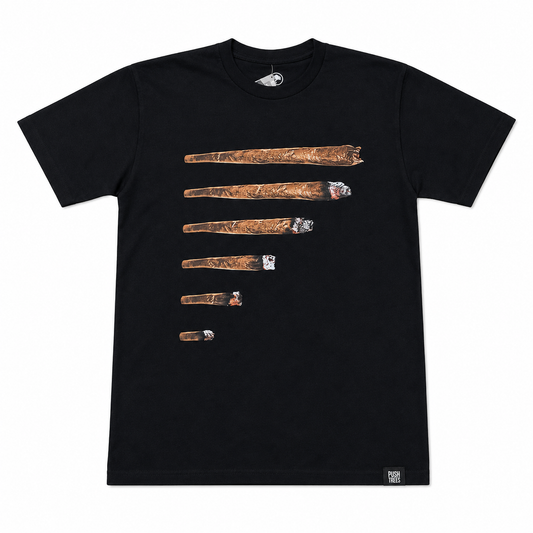 Push Trees プッシュツリー Can You Hear Me Now Black Tee Tシャツ